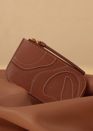 Polene Atla Card Holder Brown | NZ_P42161