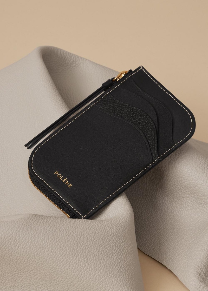 Polene Atla Card Holder Black | NZ_P35965