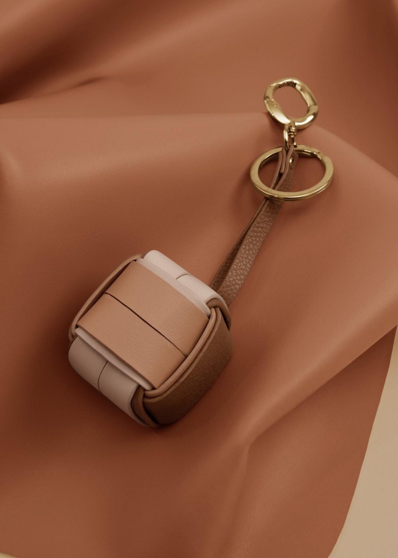 Polene Cubo Keyring Brown | NZ_P85517