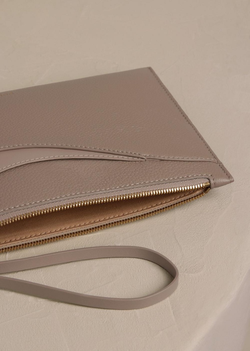 Polene Sierra Pouch Grey Brown | NZ_P21573