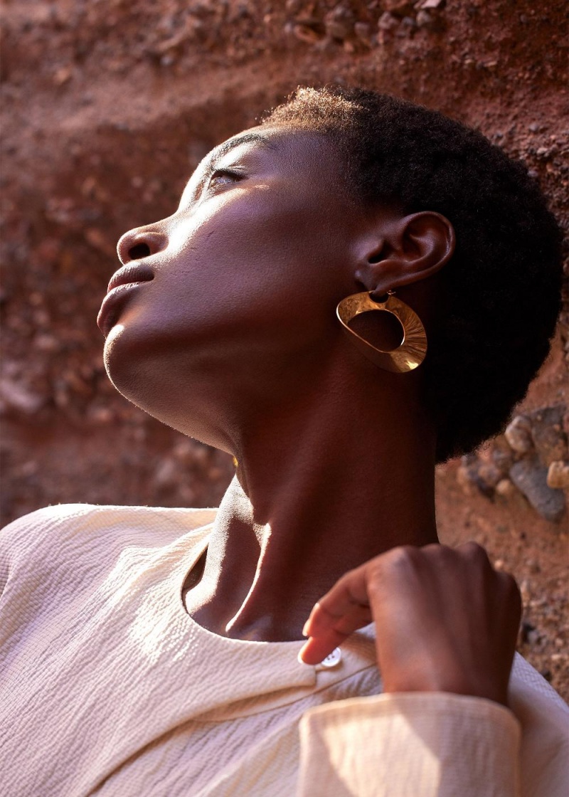 Polene Éole Hoop Earrings Gold | NZ_P18751