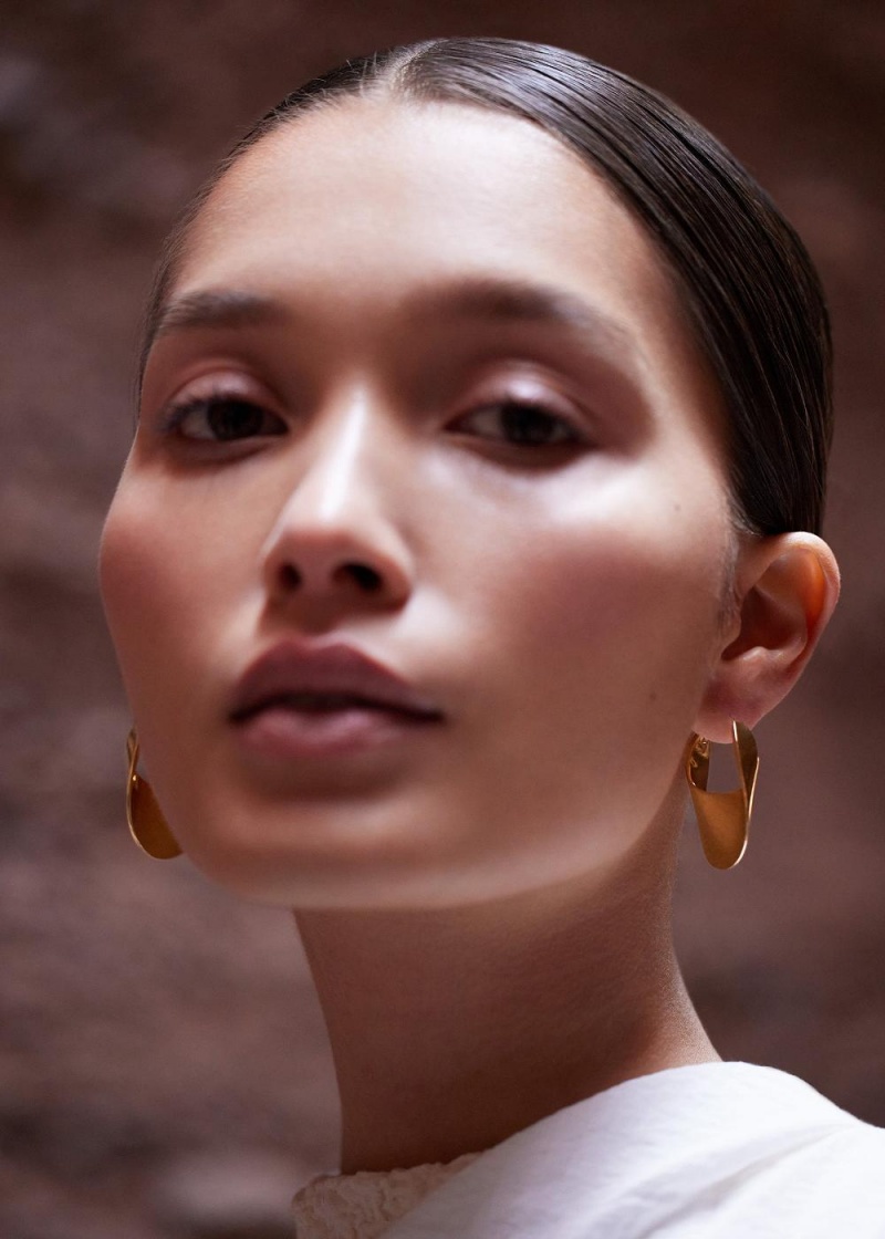 Polene Éole Slim Hoop Earrings Gold | NZ_P24831