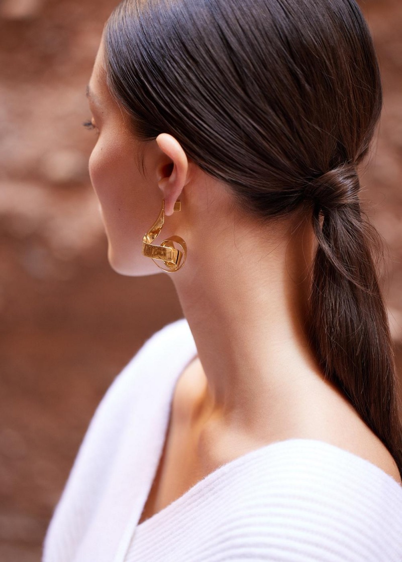 Polene Éole Spiral Earrings Gold | NZ_P59798